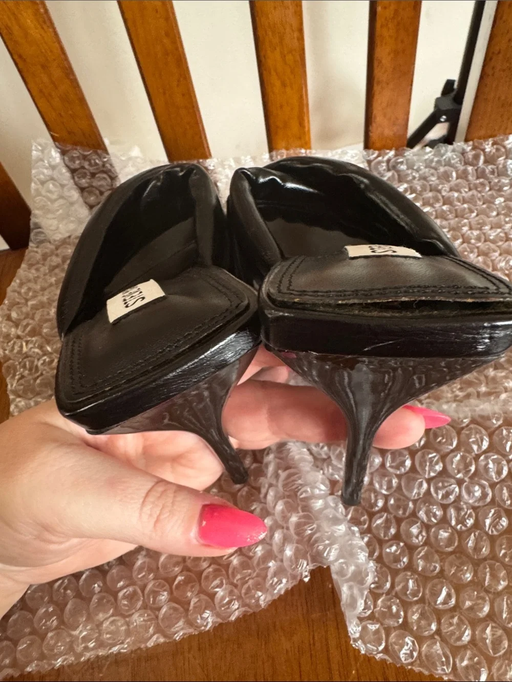 Steve Madden 4” Knotted Strap Stiletto Mules